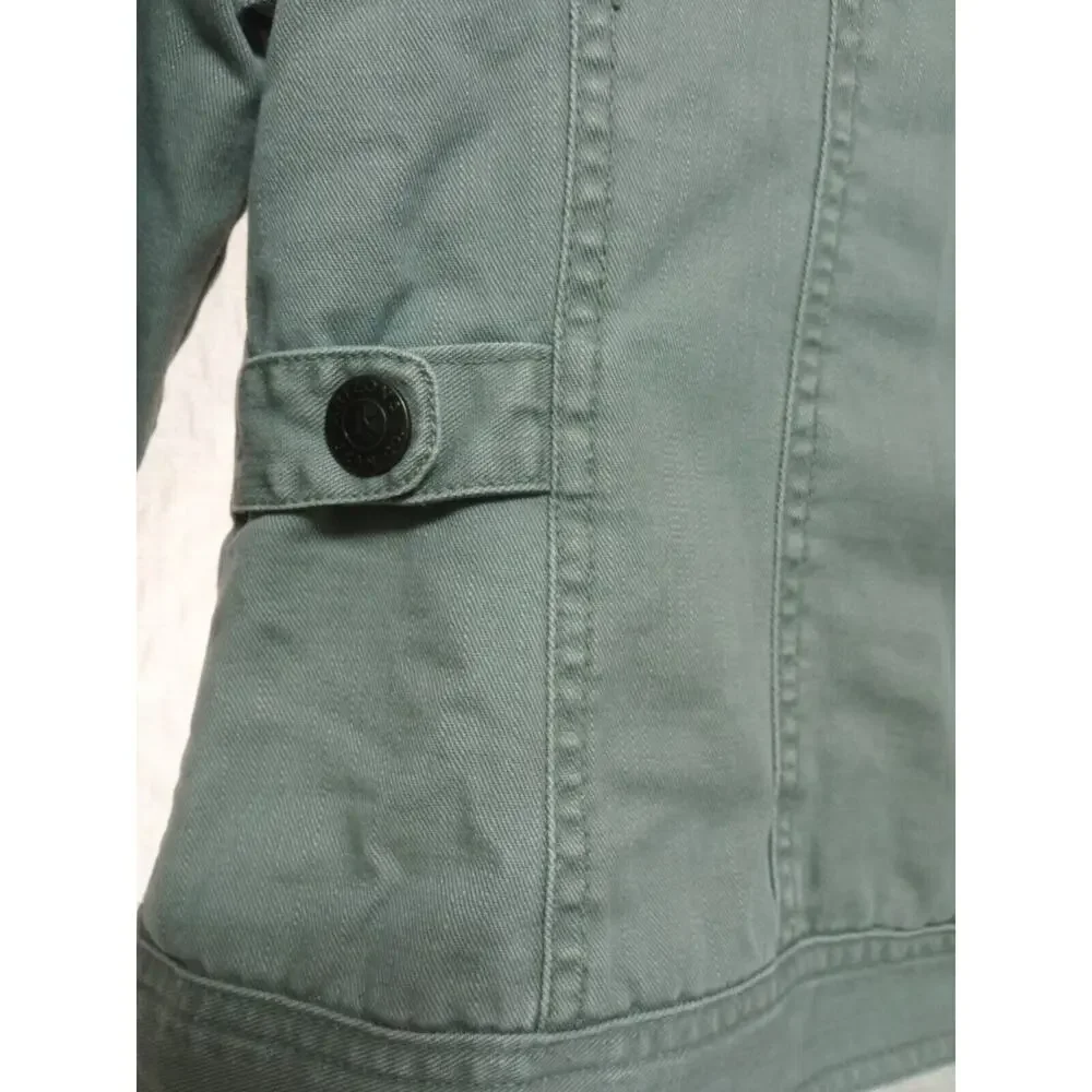 Arizona Jean Company Premium Denim Jacket Kids Youth Green Corduroy Sz M 10-12